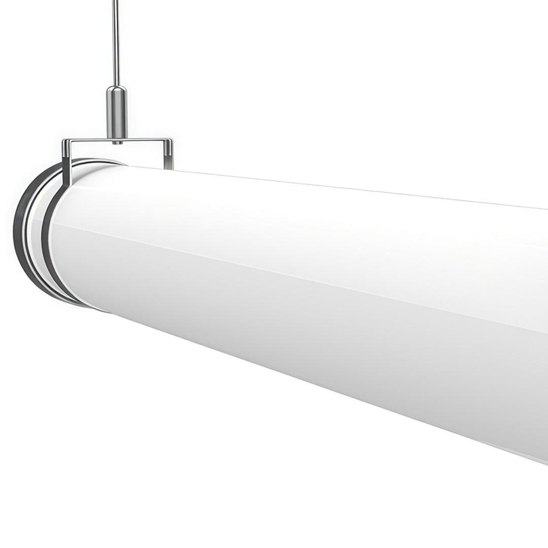 Round Linear Pendant Light LED Metal Integrated