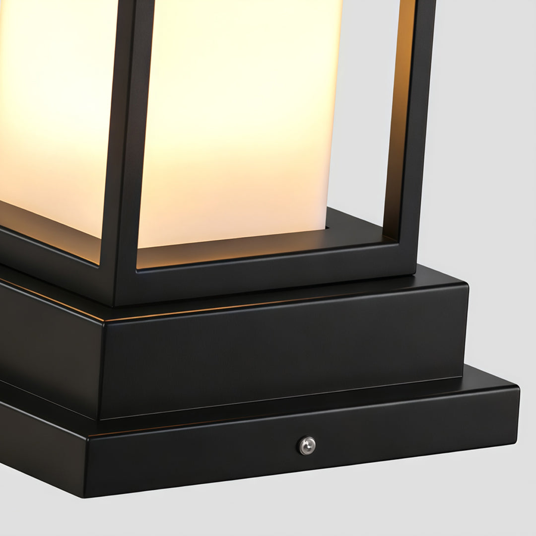 Black Bollard Light Outdoor Waterproof Garden
