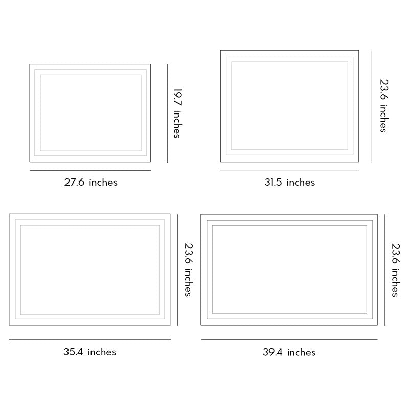 Bathroom Vanity Mirror Lights Smart LED Rectangular