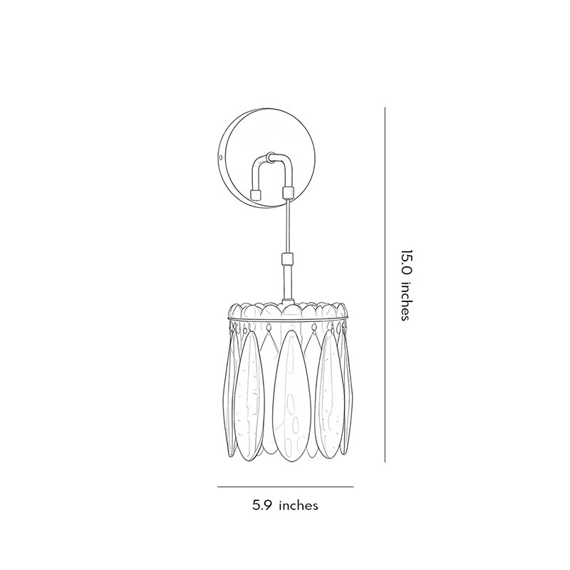 Wall Mount Pendant Light Modern Luxury Crystal