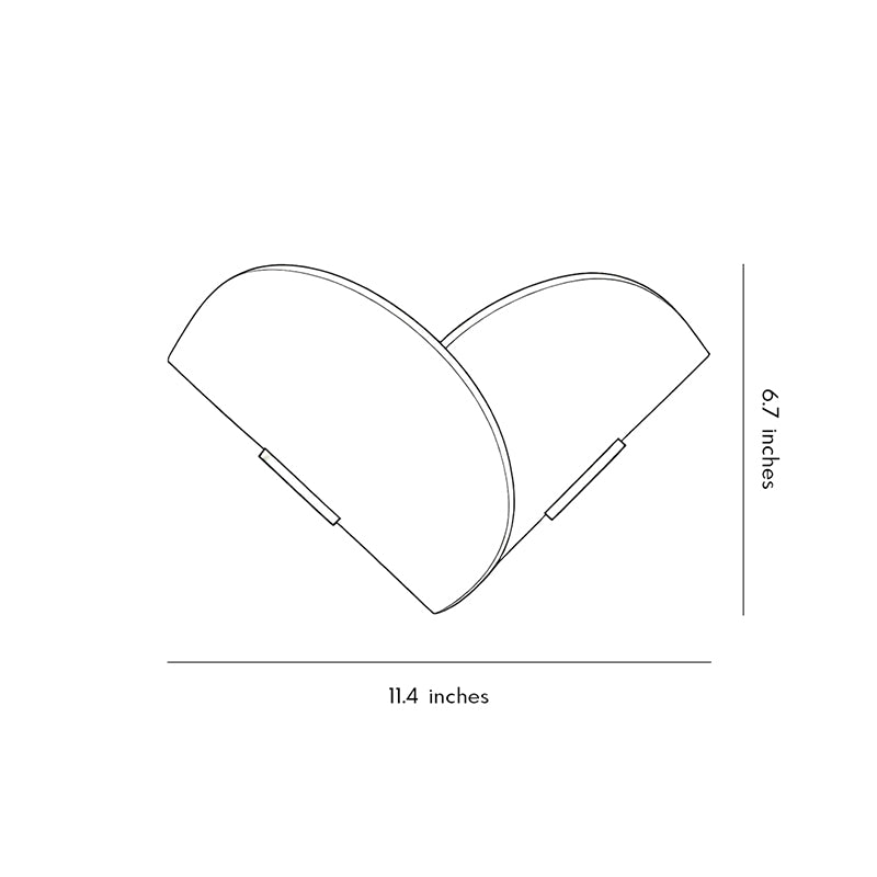 LED Light Wall Light Double Designer Fan-Shaped