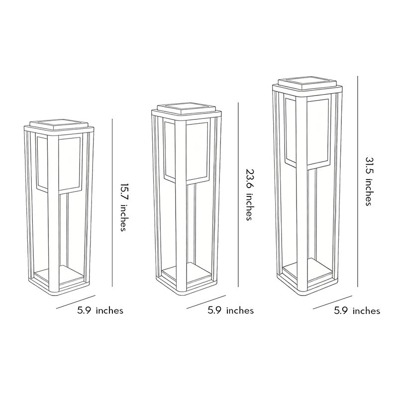 LED Garden Bollard Lights Modern Outdoor Landscape