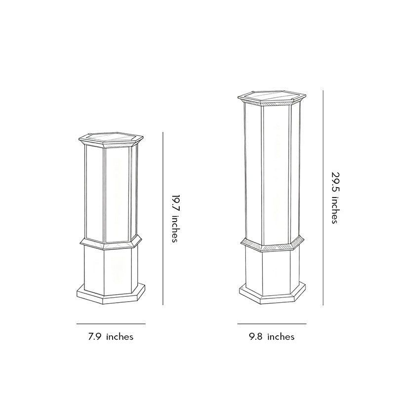 Bollard Solar Light Modern Metal Outdoor Landscape
