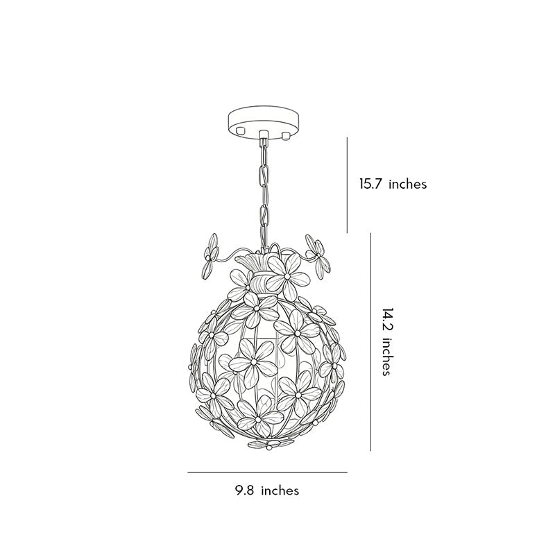 Pendant Lights with Crystals French Romantic Ceiling