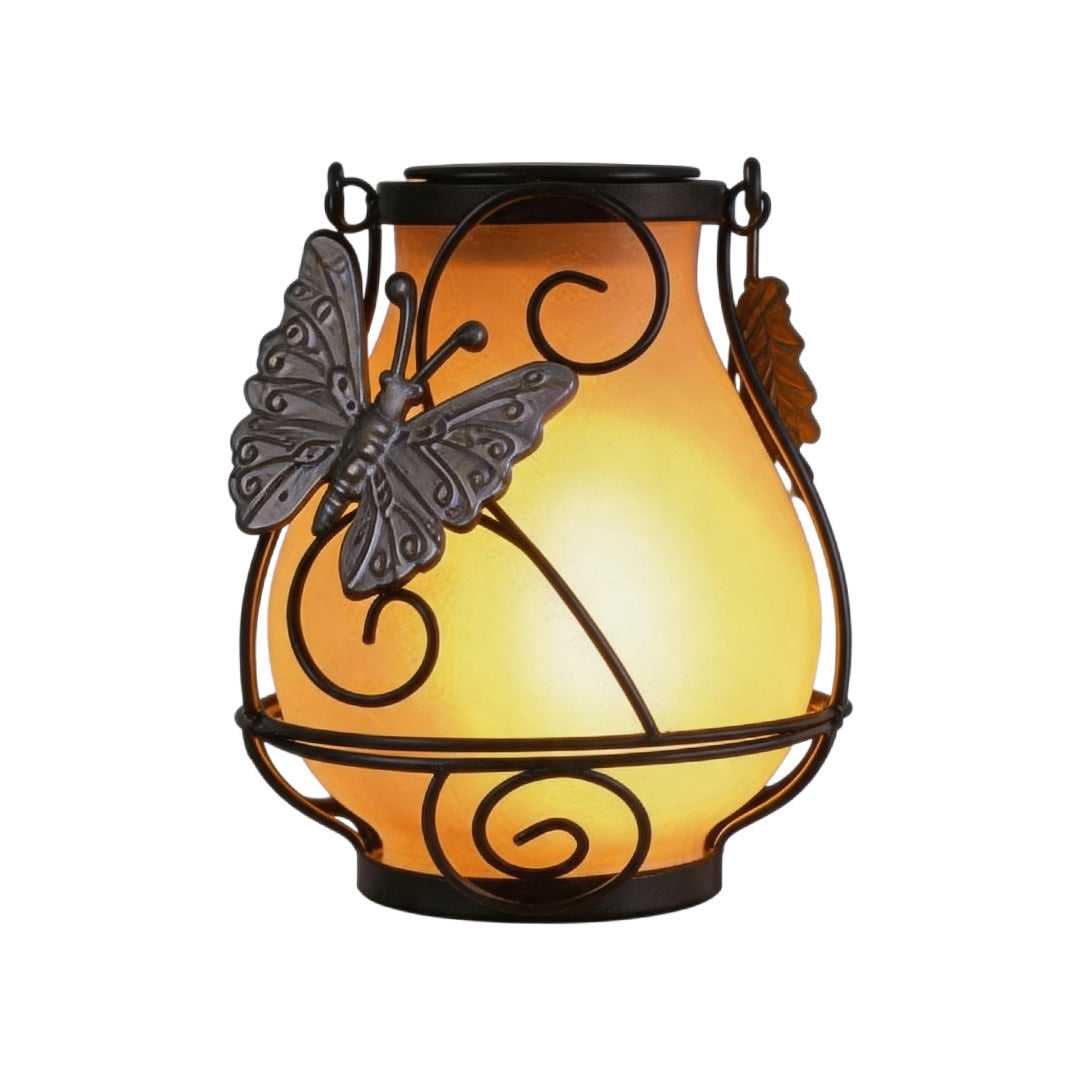 Gray Outdoor Light Pendant Hanging Flame-Inspired