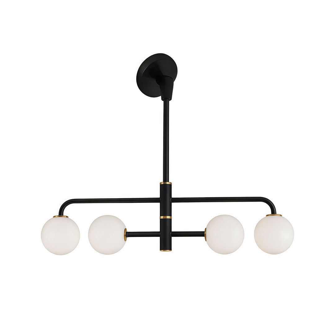 Black Semi Flush Mount Light Minimalist Sloped