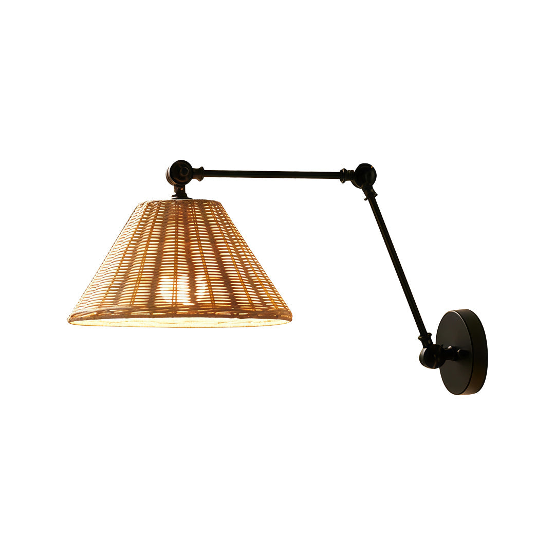 Black Swing Arm Wall Sconce Vintage Wabi-Sabi Wall