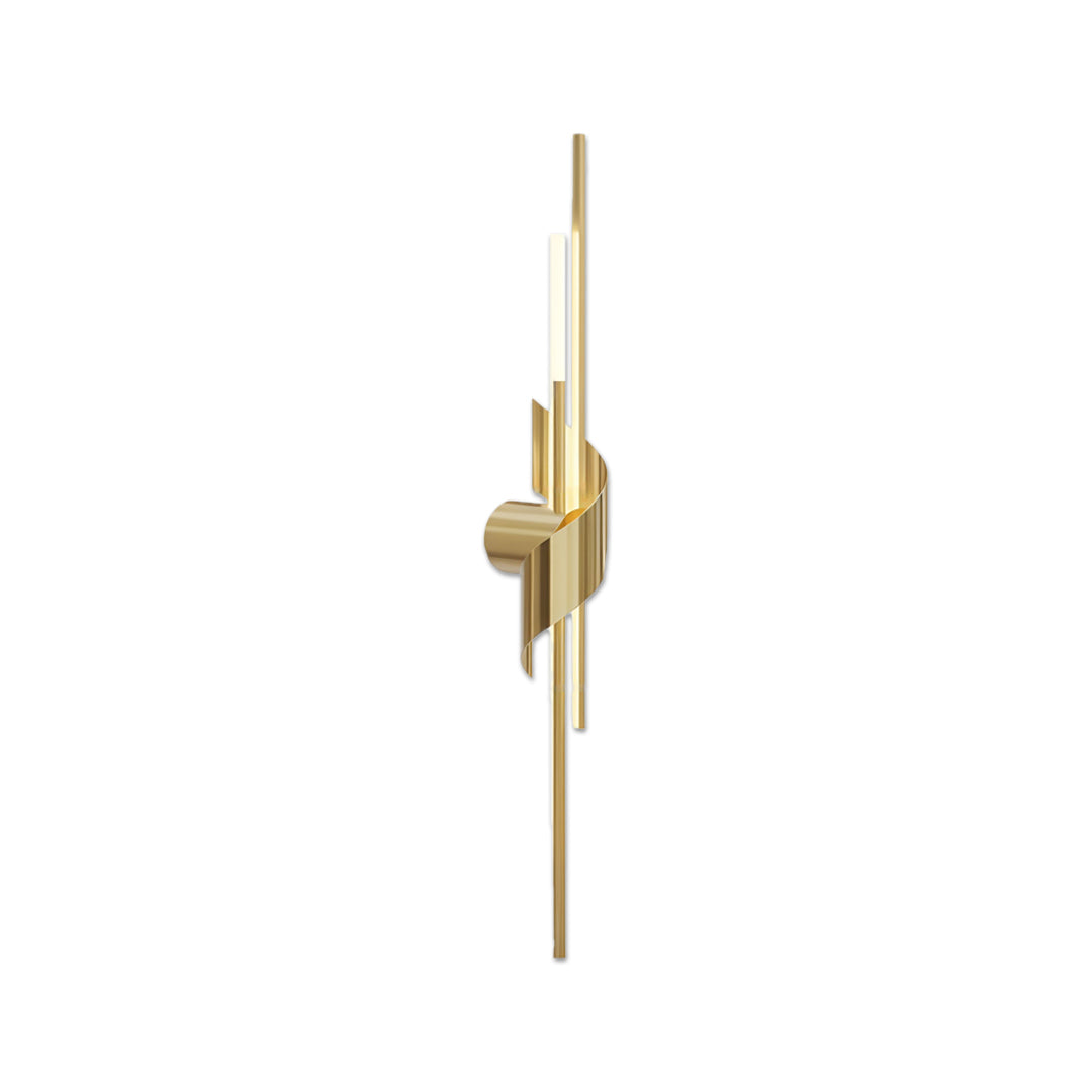 2 Lamp Linear Wall Sconce Italian Luxury Solid