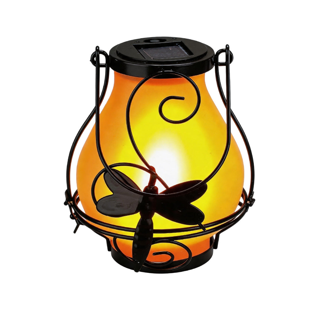 Gray Outdoor Light Pendant Hanging Flame-Inspired
