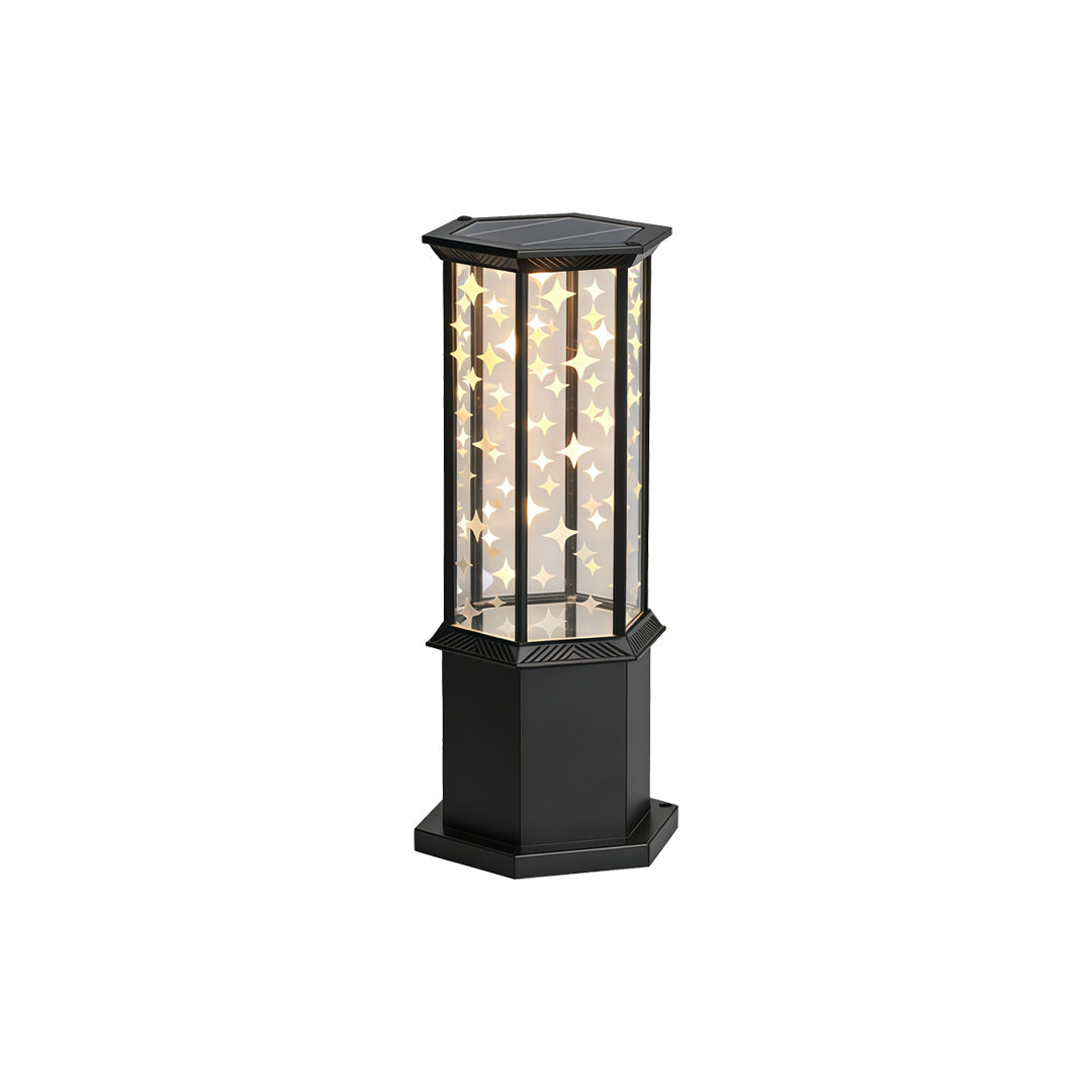 Bollard Solar Light Modern Metal Outdoor Landscape