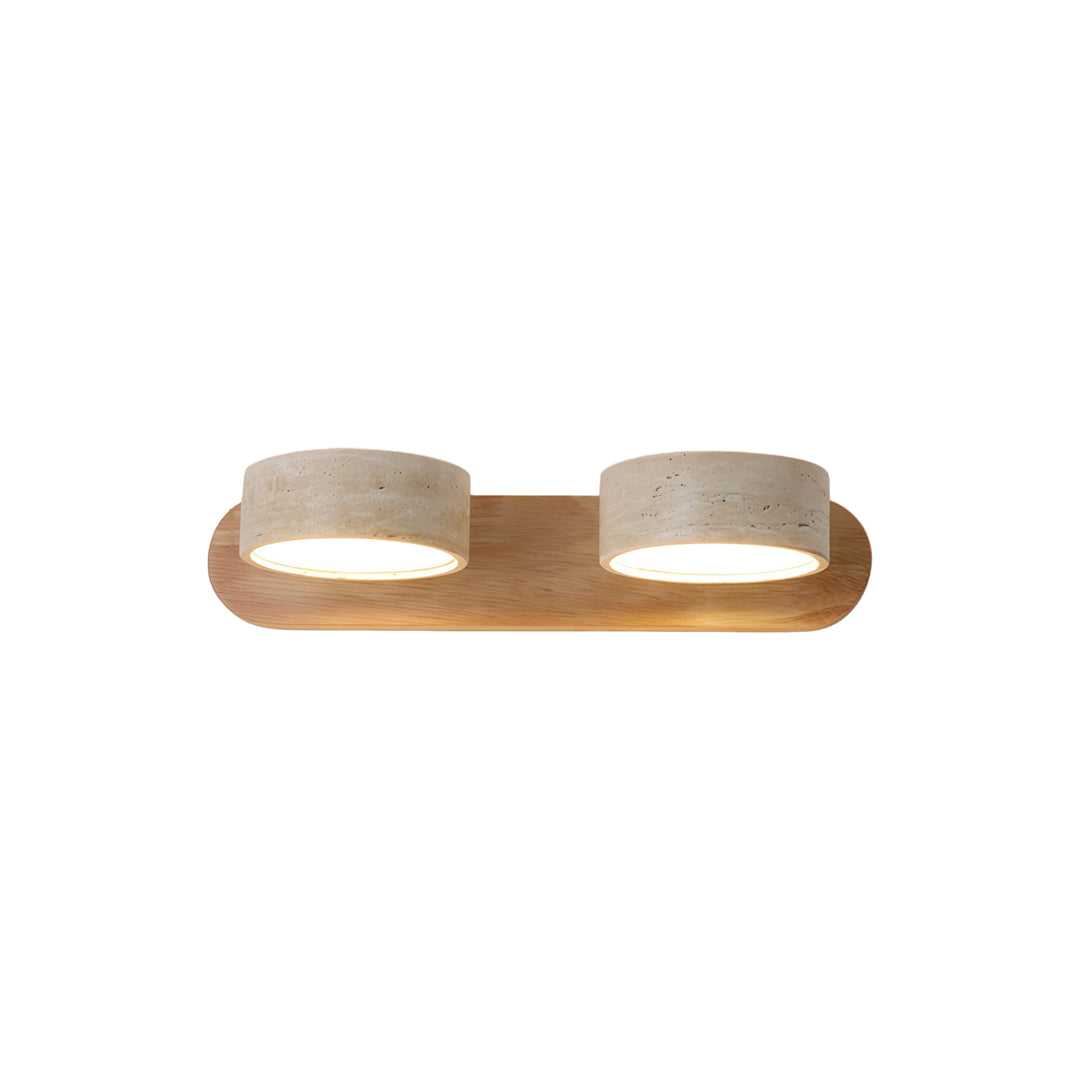 Vanity Bar Light Sconce Japanese Vintage Travertine