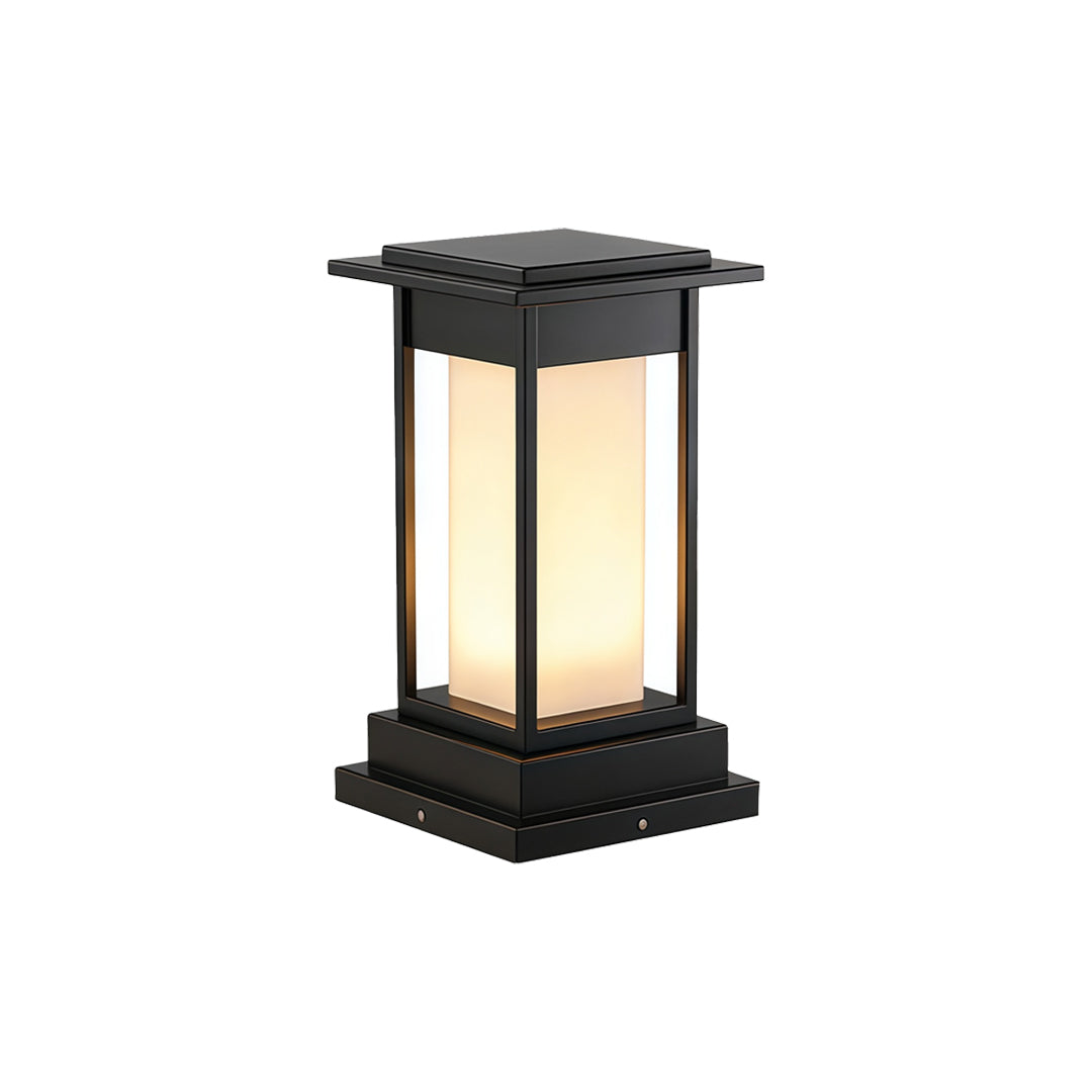 Black Bollard Light Outdoor Waterproof Garden