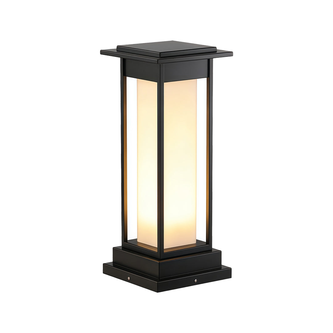 Black Bollard Light Outdoor Waterproof Garden