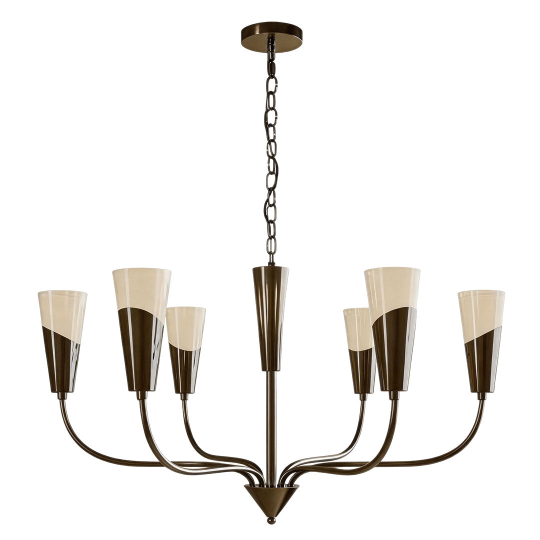 Vintage Italian Chandelier Minimalist Copper Ceiling