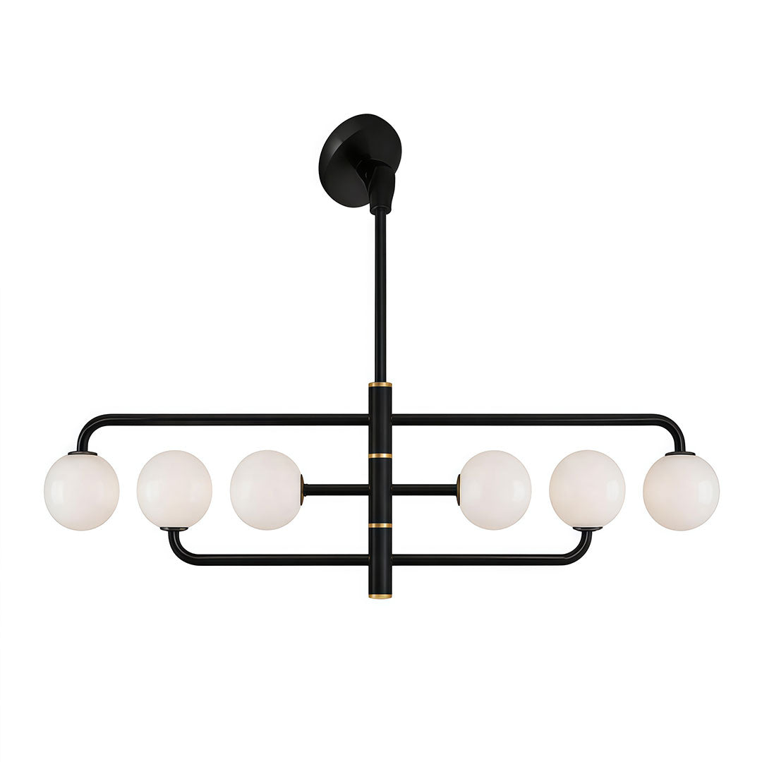 Black Semi Flush Mount Light Minimalist Sloped