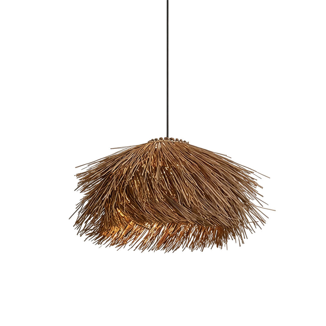 Straw Pendant Light Rustic Farmhouse Rattan Ceiling