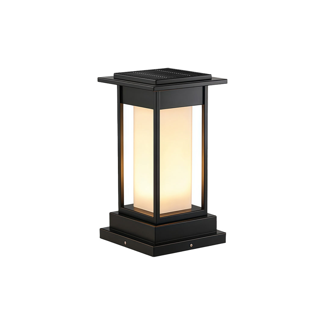 Black Bollard Light Outdoor Waterproof Garden