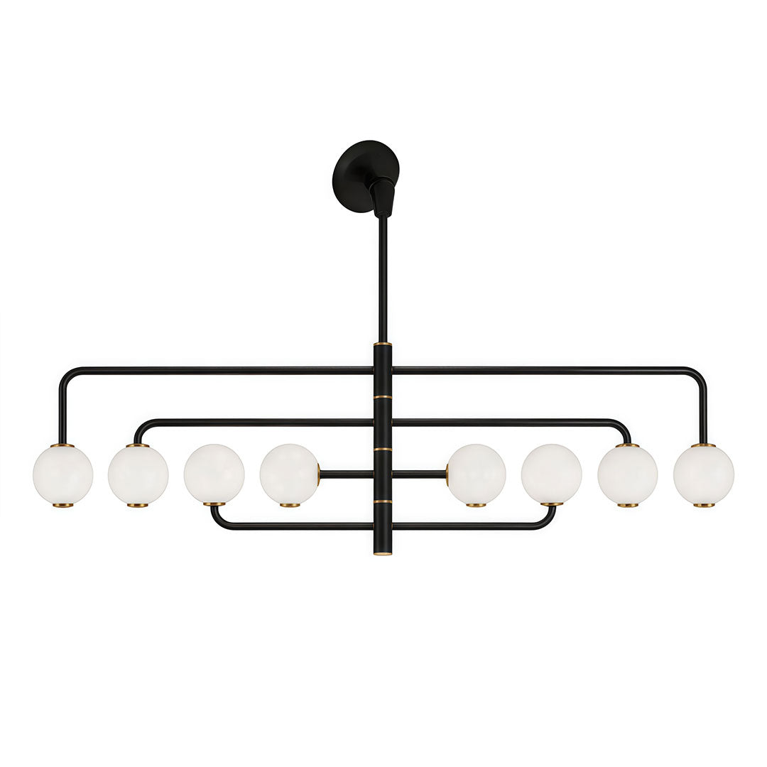 Black Semi Flush Mount Light Minimalist Sloped
