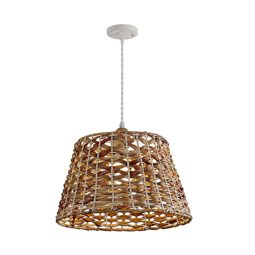 Rattan Wicker Pendant Light Nordic Metal Ceiling