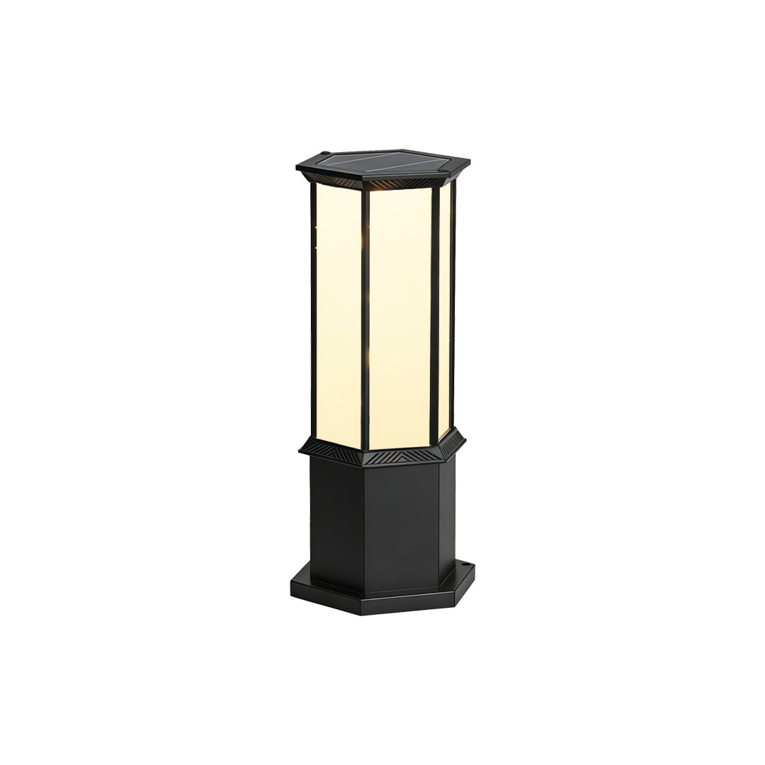Bollard Solar Light Modern Metal Outdoor Landscape