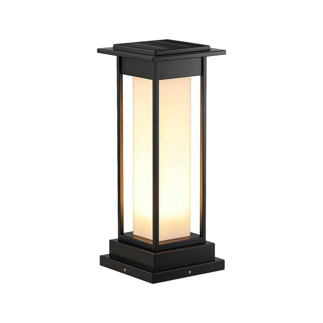 Black Bollard Light Outdoor Waterproof Garden