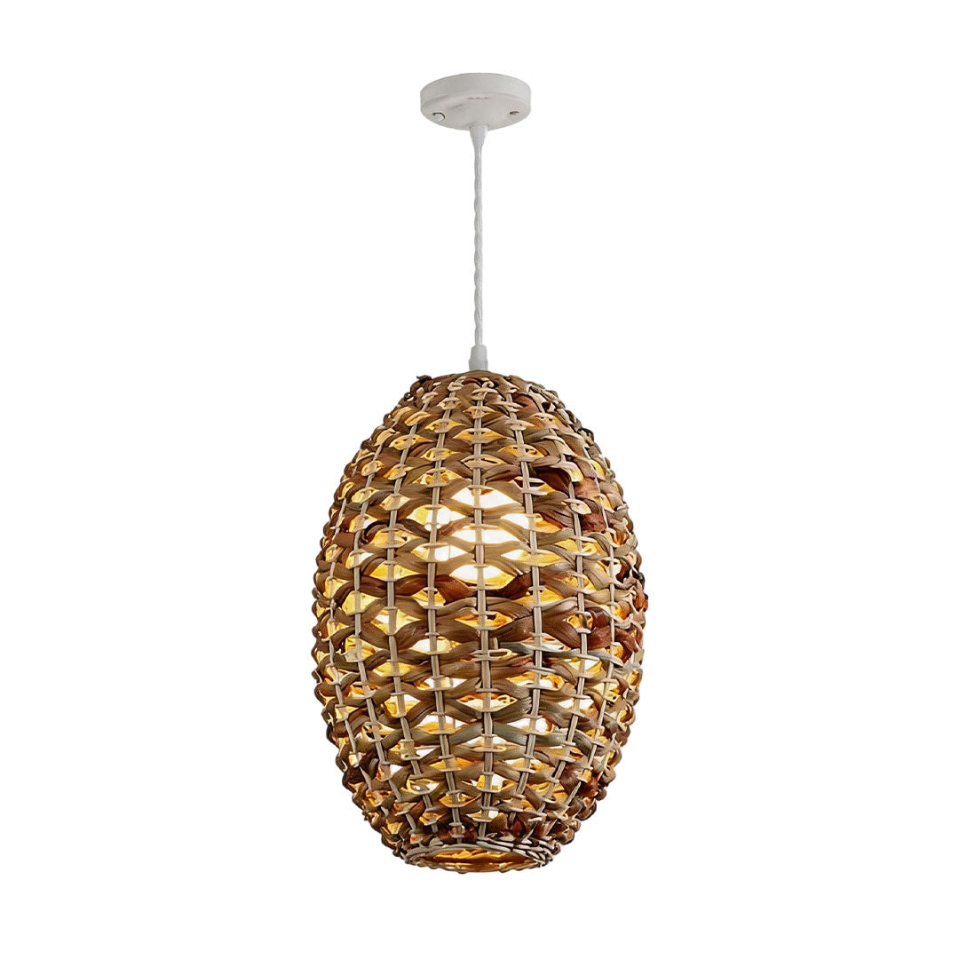 Rattan Wicker Pendant Light Nordic Metal Ceiling