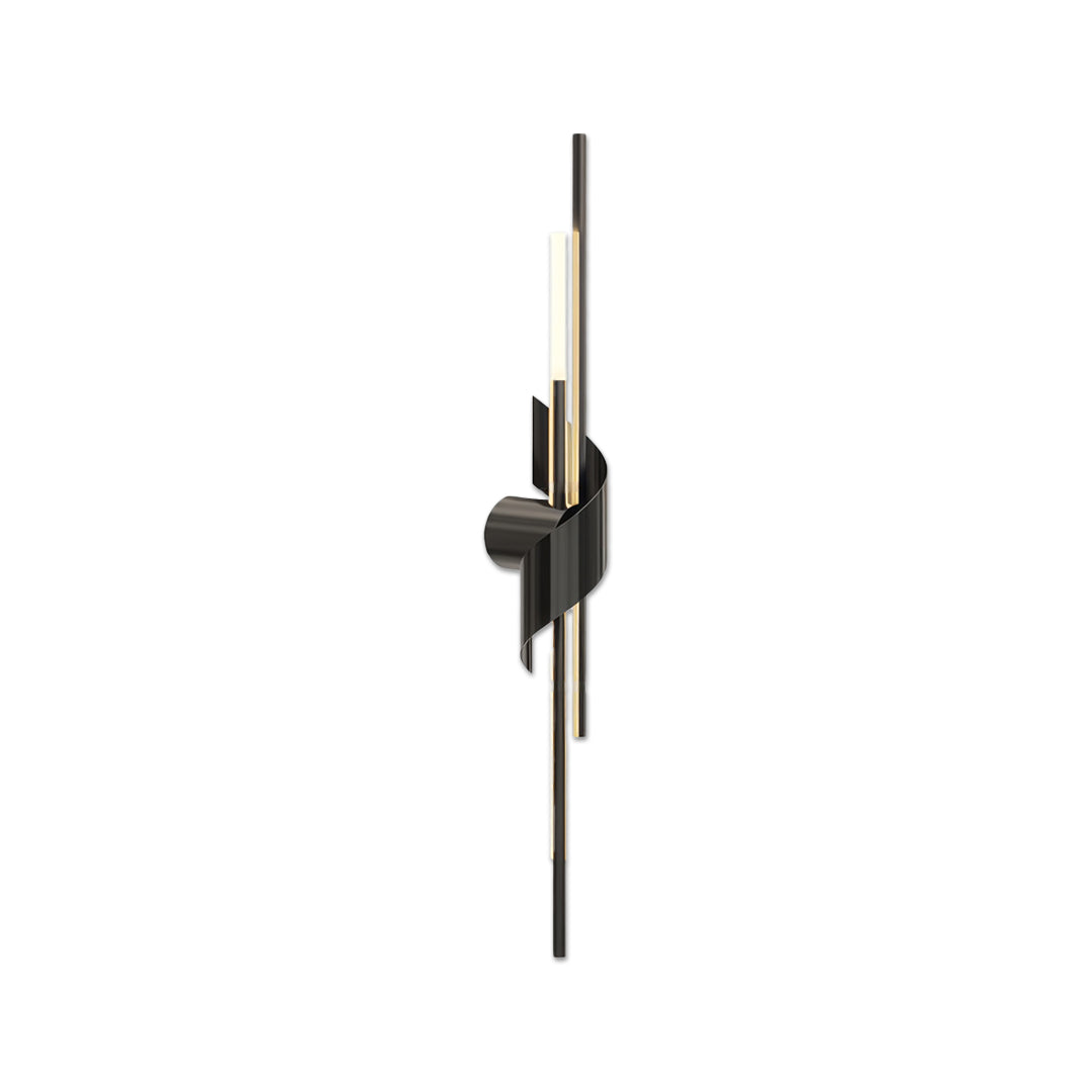 2 Lamp Linear Wall Sconce Italian Luxury Solid