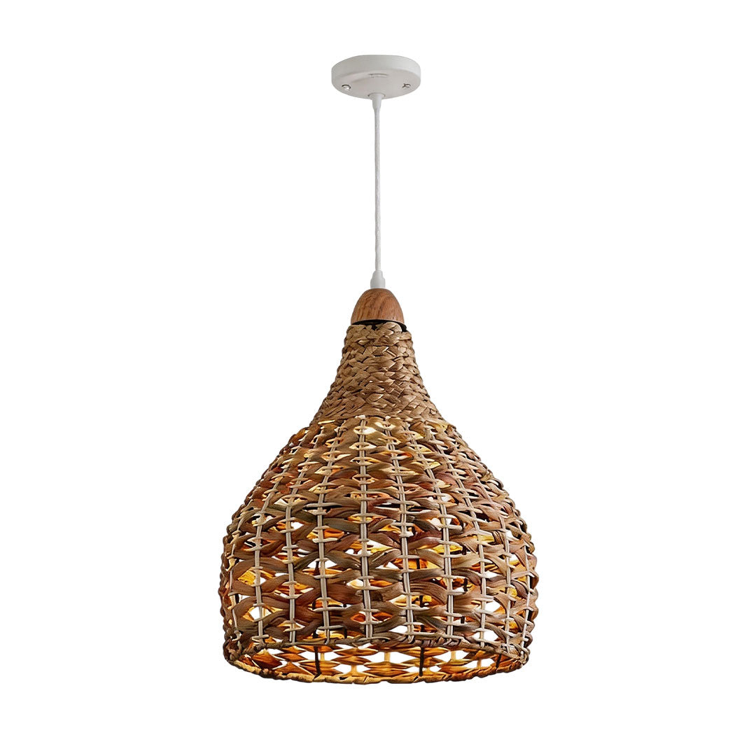 Rattan Wicker Pendant Light Nordic Metal Ceiling