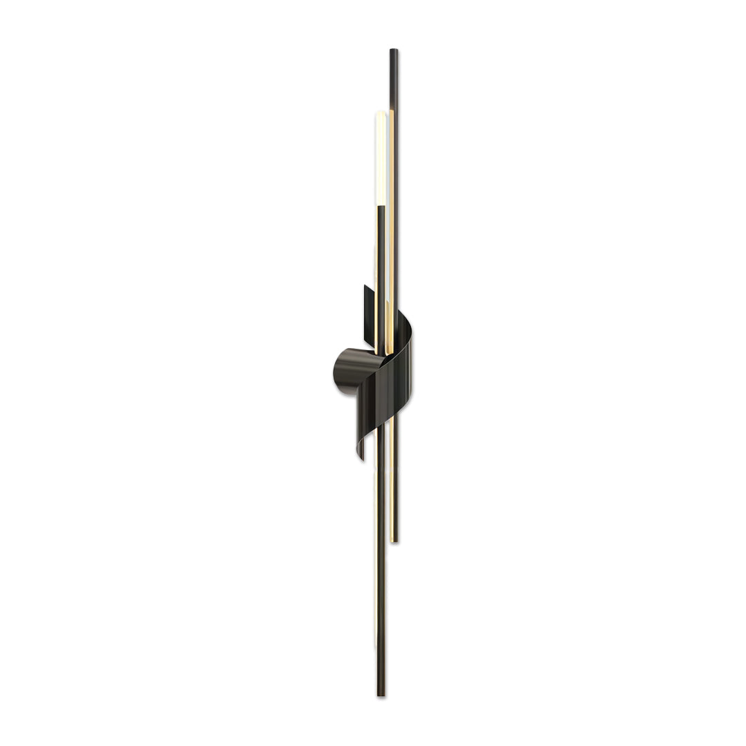 2 Lamp Linear Wall Sconce Italian Luxury Solid