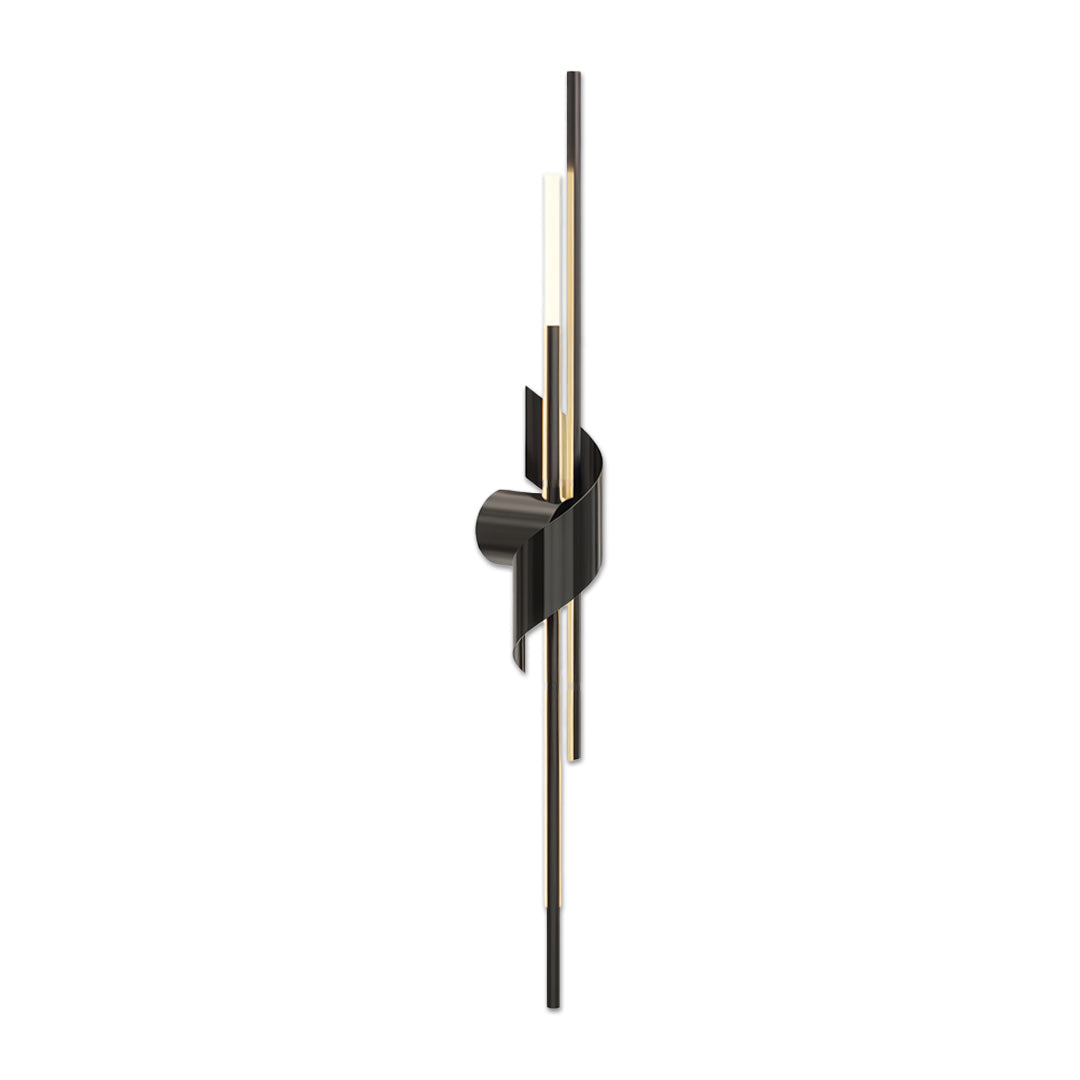 2 Lamp Linear Wall Sconce Italian Luxury Solid