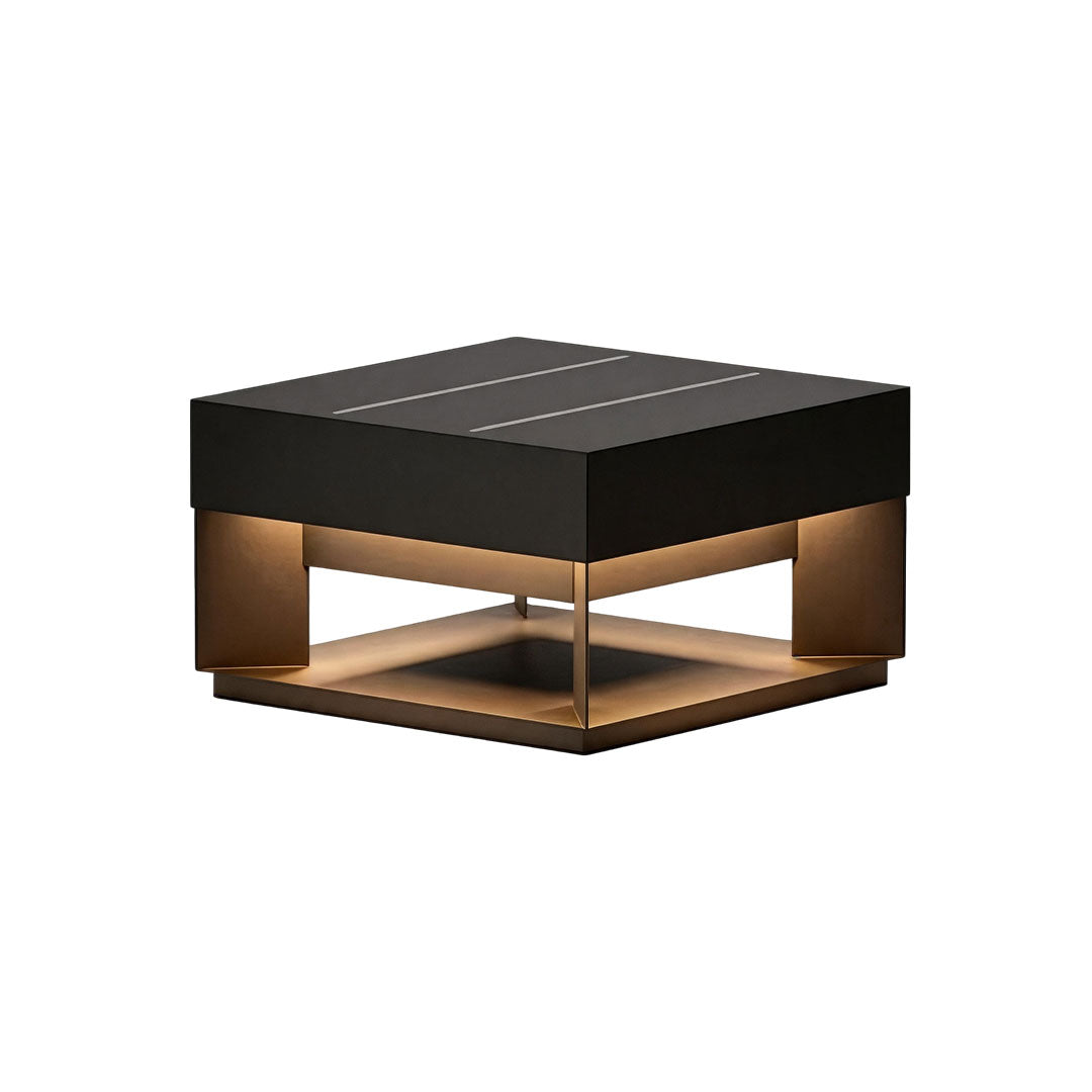 Driveway Entrance Pillar Lights Modern Square Metal