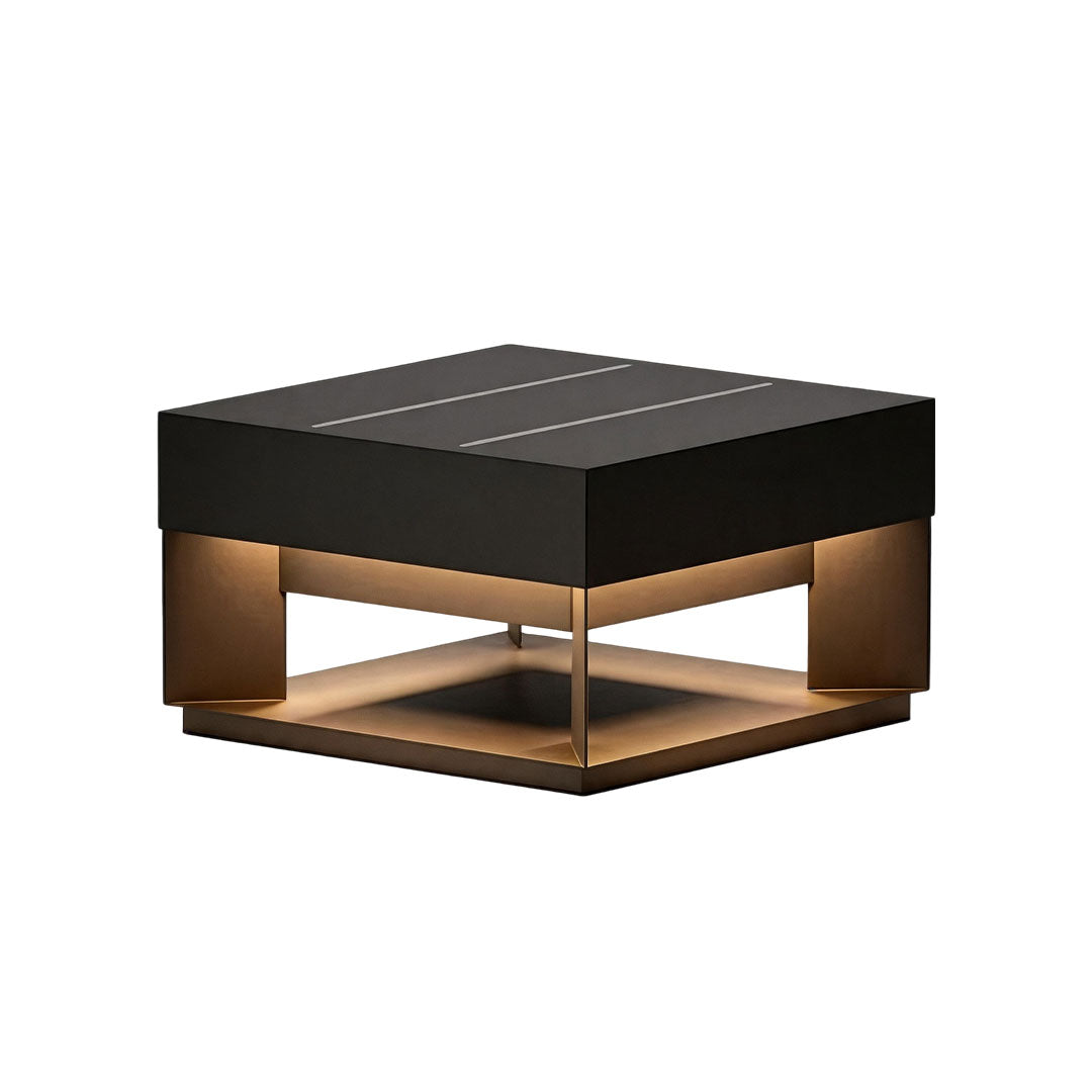 Driveway Entrance Pillar Lights Modern Square Metal