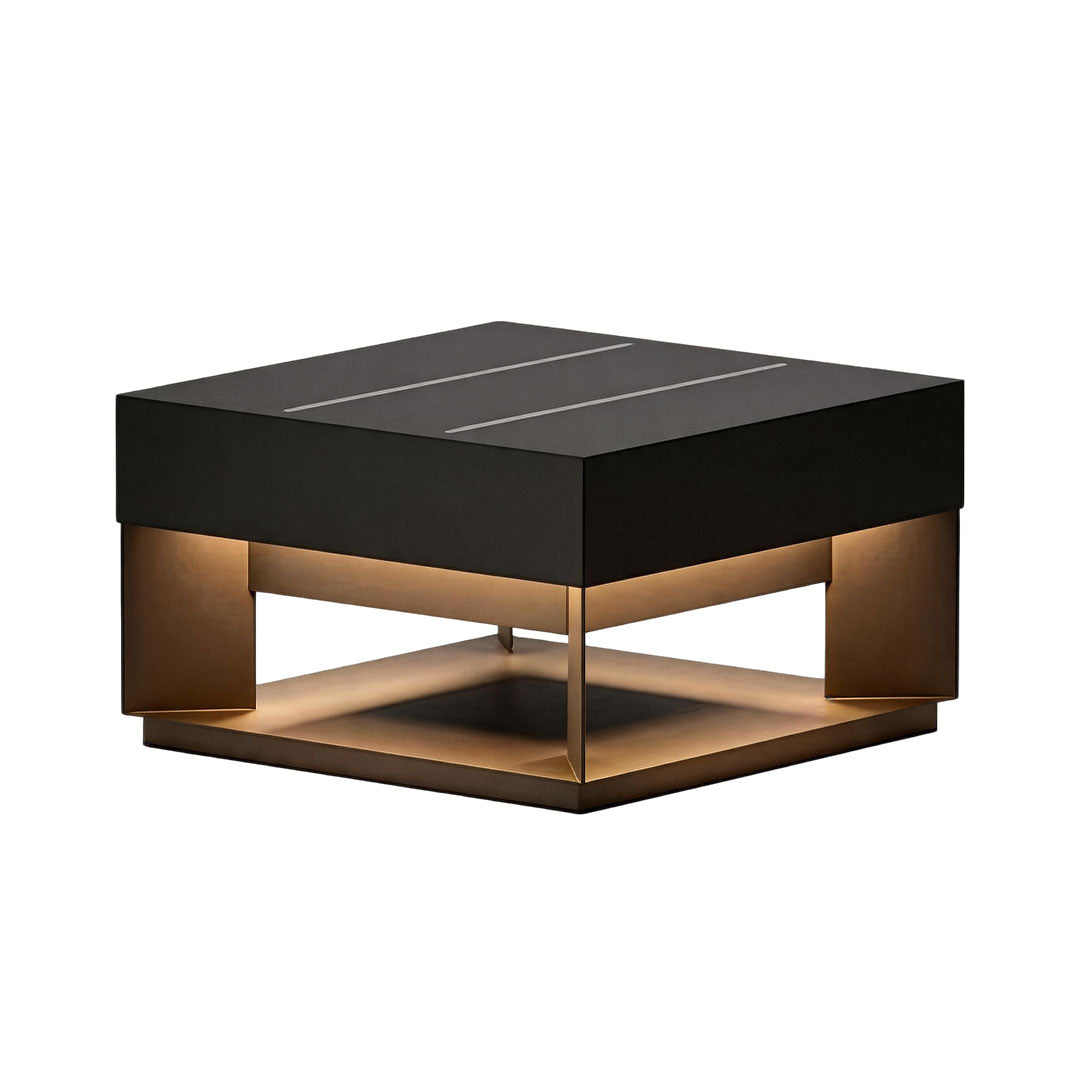 Driveway Entrance Pillar Lights Modern Square Metal
