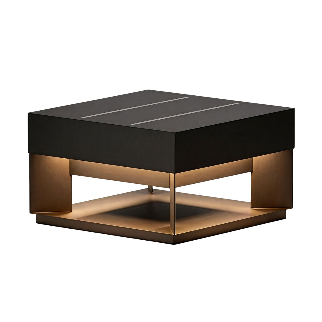 Driveway Entrance Pillar Lights Modern Square Metal