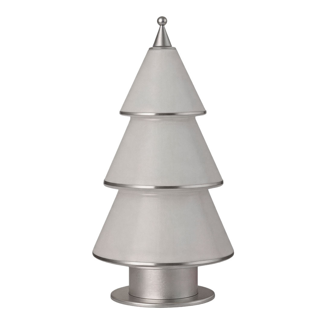 White Contemporary Table Lamp Cedar Christmas Tree