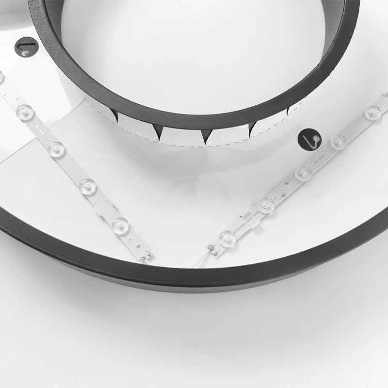 LED Pendant Ring Ceiling Light Modern Metal Acrylic