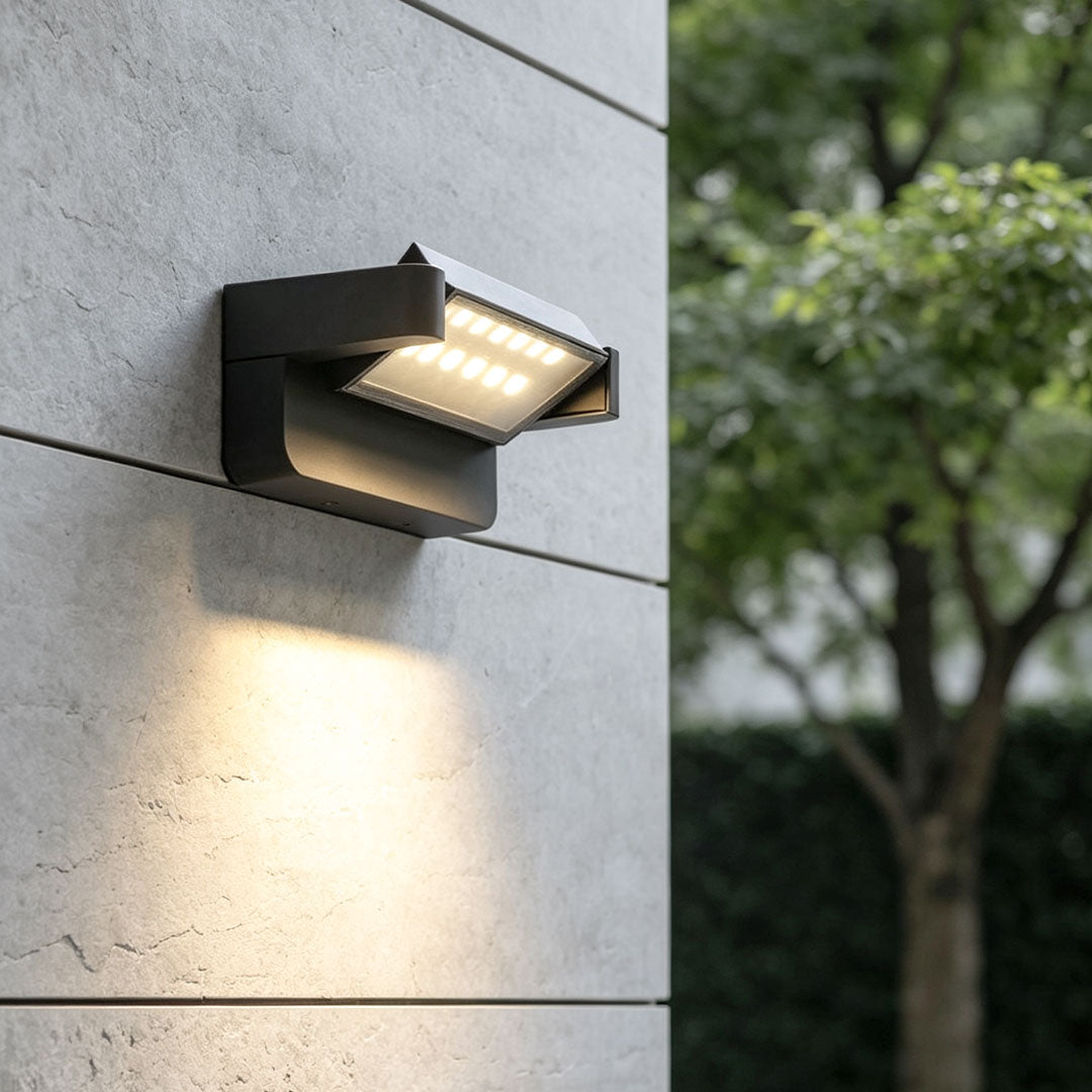 Contemporary Outdoor Wall Light 360° Adjustable LED Washer Light