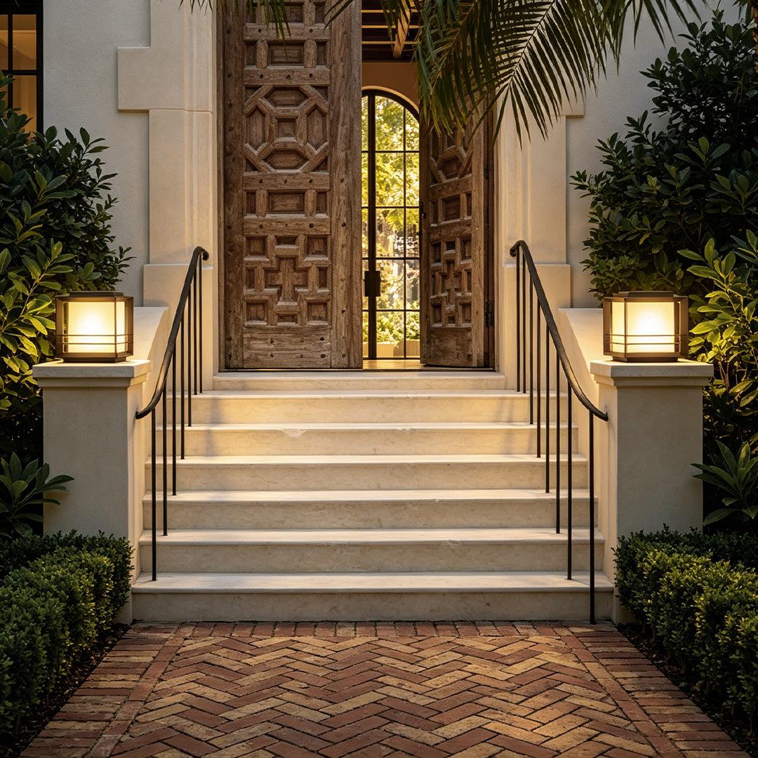 Driveway Pillar Lights Modern Courtyard Outdoor