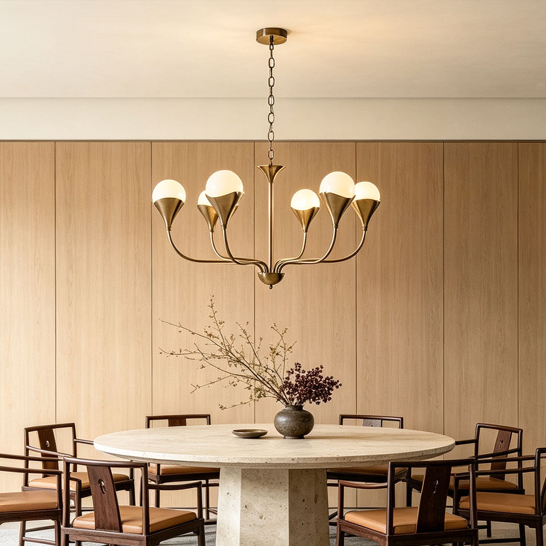 Vintage Italian Chandelier Minimalist Copper Ceiling