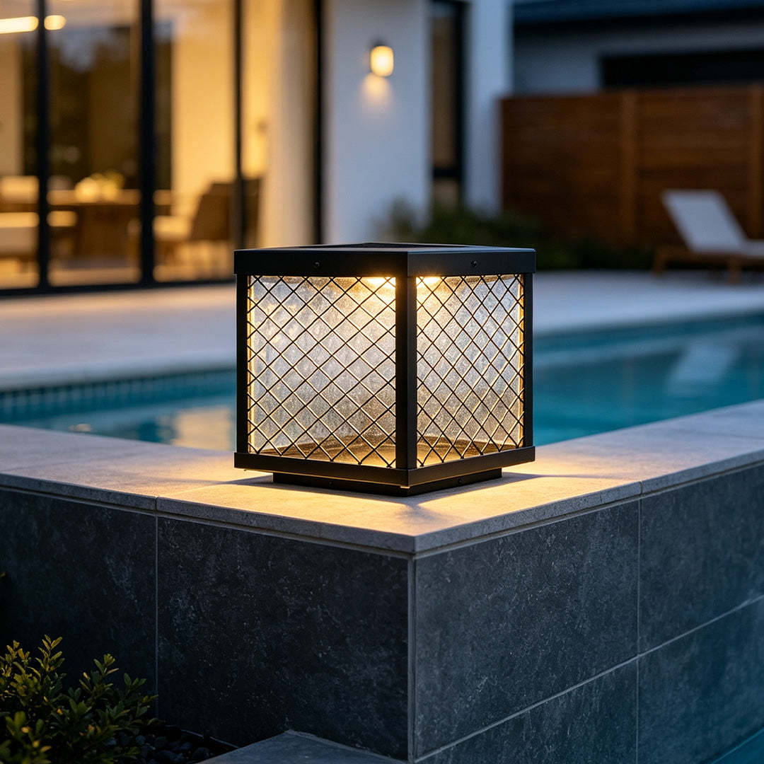 Modern Driveway Pillar Lights Outdoor Waterproof