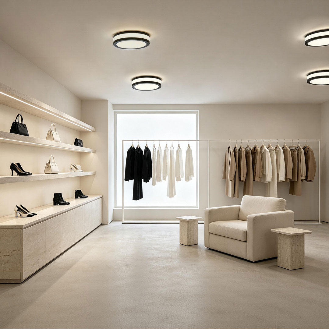 Black Flush Mount Lights Modern Minimalist Metal Light