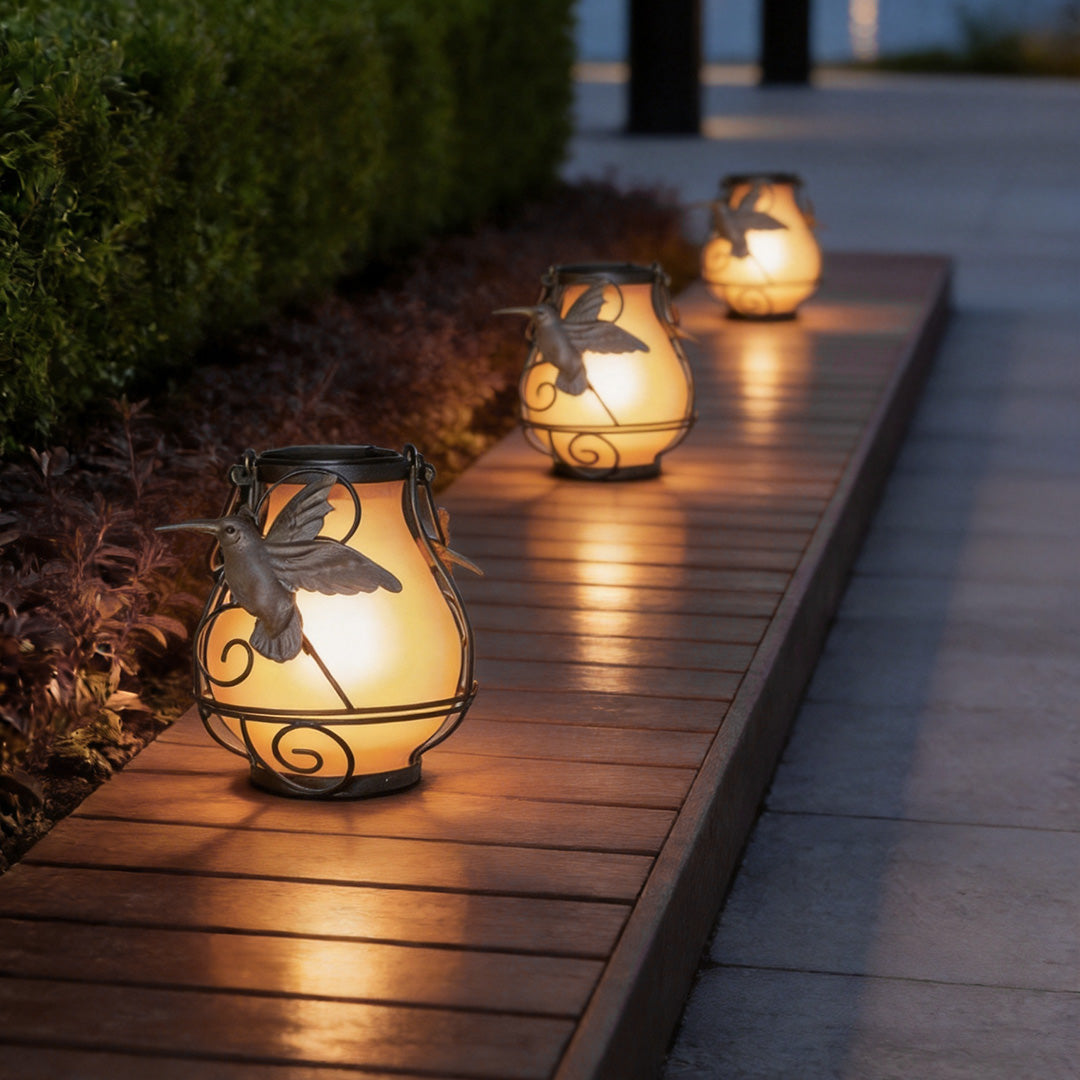Gray Outdoor Light Pendant Hanging Flame-Inspired