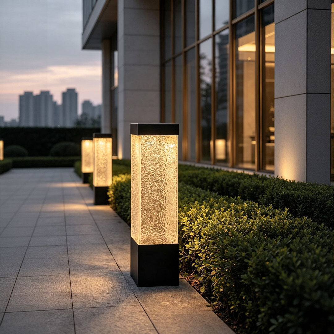 Outdoor Garden Bollard Lights Modern Metal Landscape