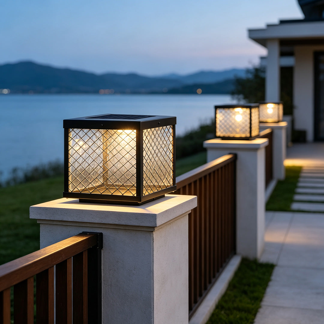 Modern Driveway Pillar Lights Outdoor Waterproof