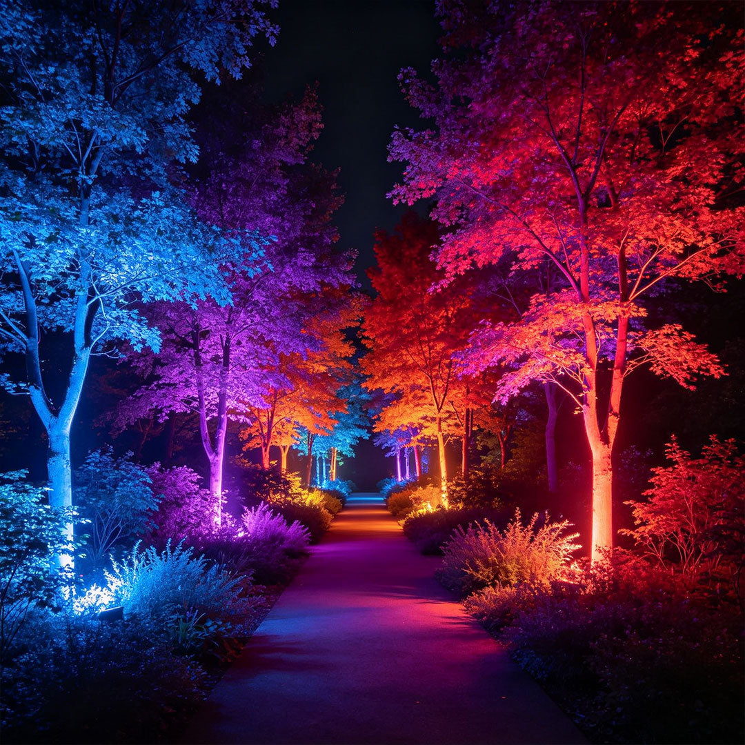 Colored Flood Lights Modern Outdoor RGB LED Metal Light