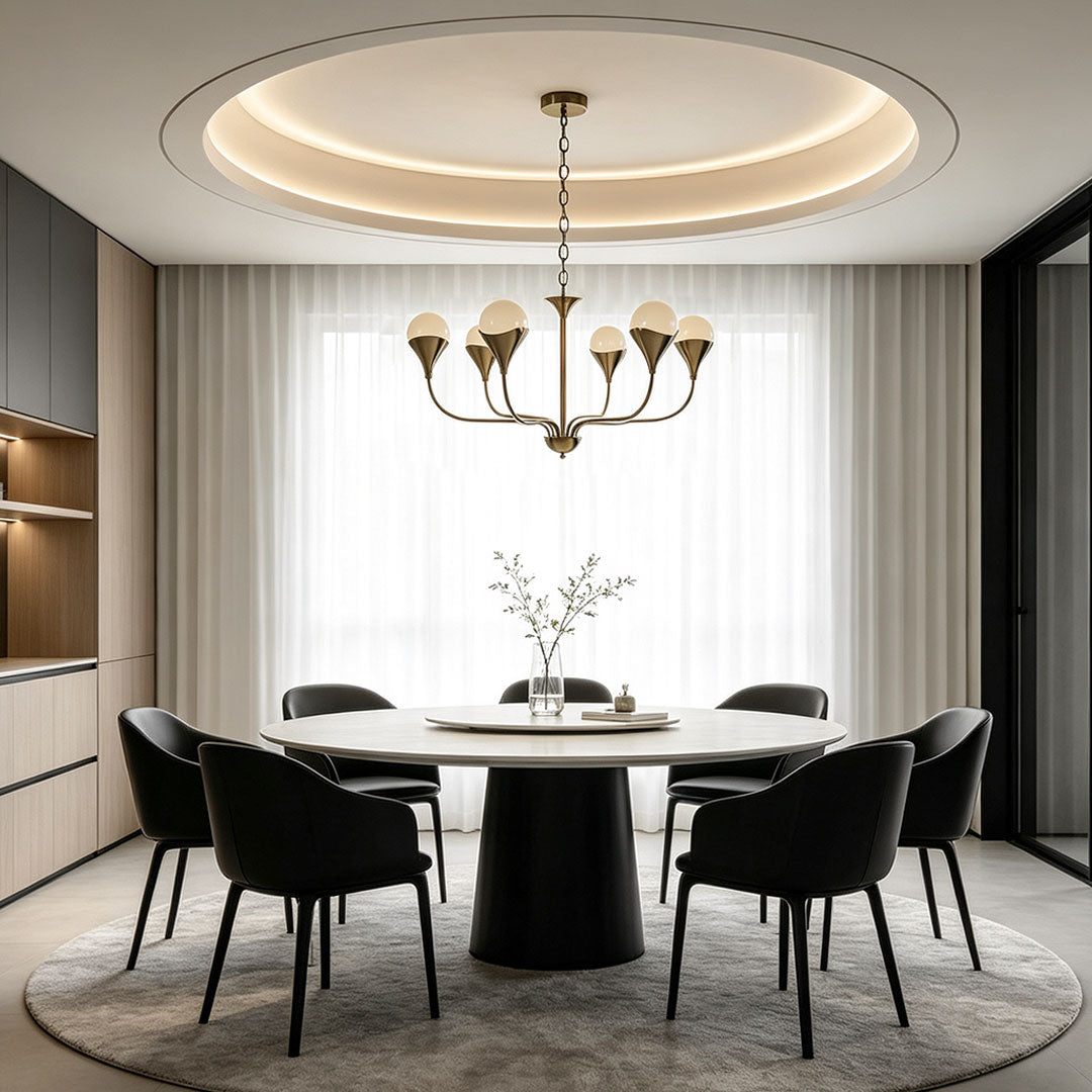 Vintage Italian Chandelier Minimalist Copper Ceiling