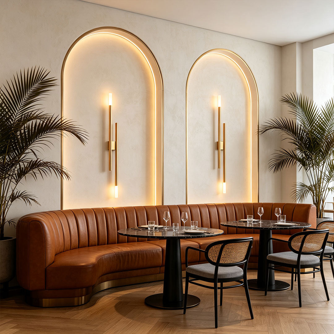 Modern Linear Wall Sconce Luxury H65 Solid Copper