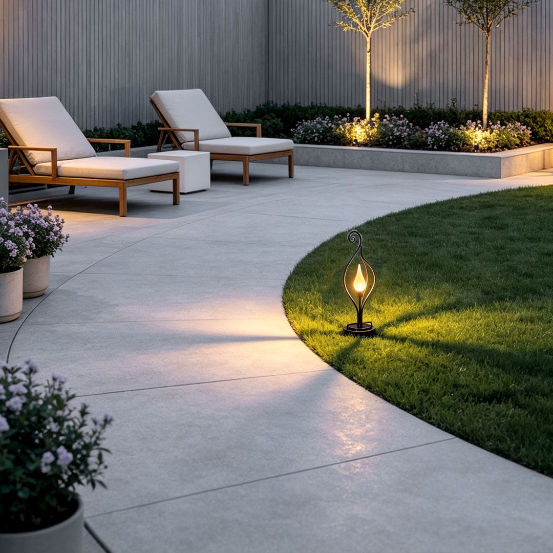 Flame Solar Garden Lights Outdoor Landscape