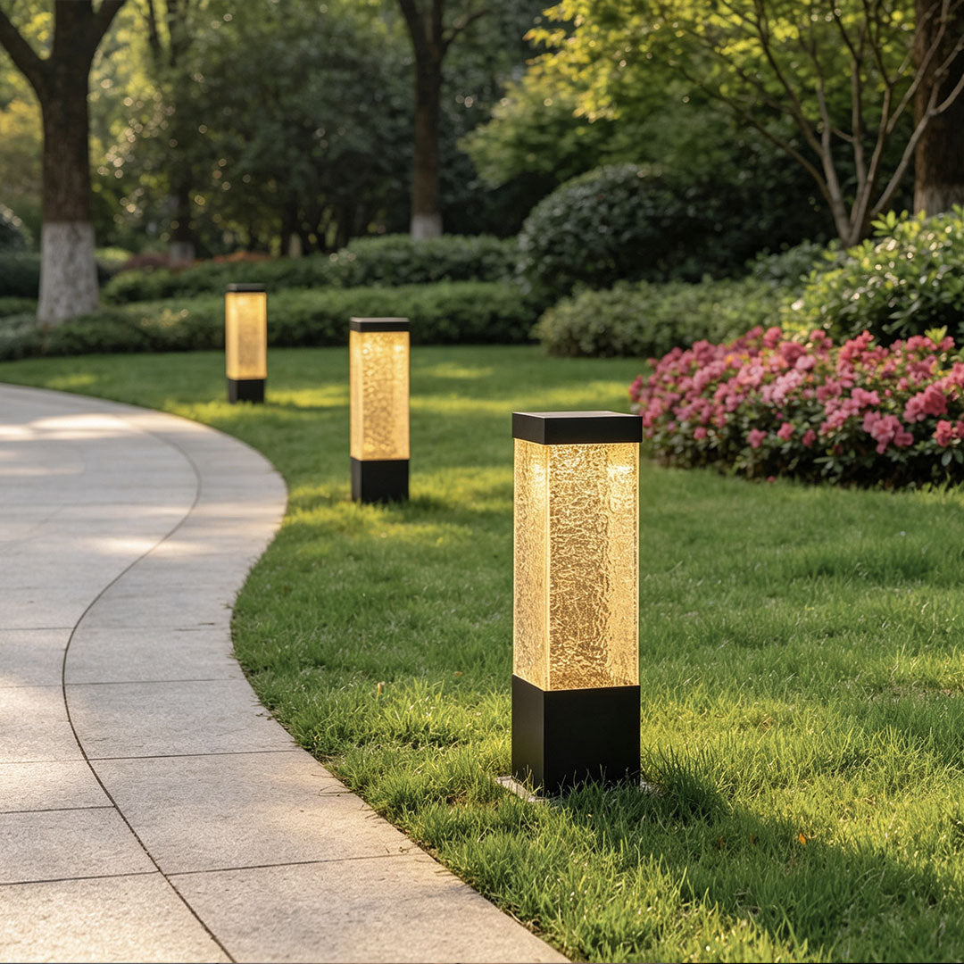 Outdoor Garden Bollard Lights Modern Metal Landscape