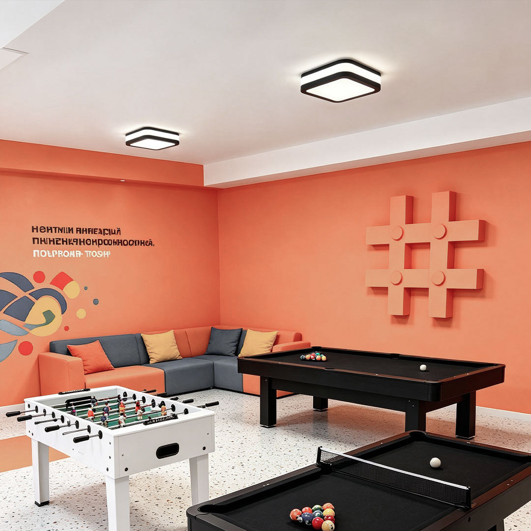 Black Flush Mount Lights Modern Minimalist Metal Light